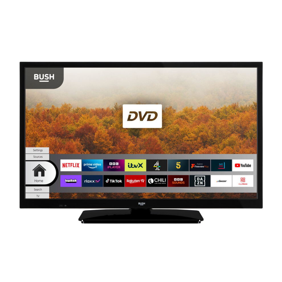 Bush 24" Full HD FHD Smart TV Television HDR DVD Combi HDMI Ethernet