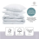 Flax Linen Ancient Design Duvet Cover set White (Double ) 6