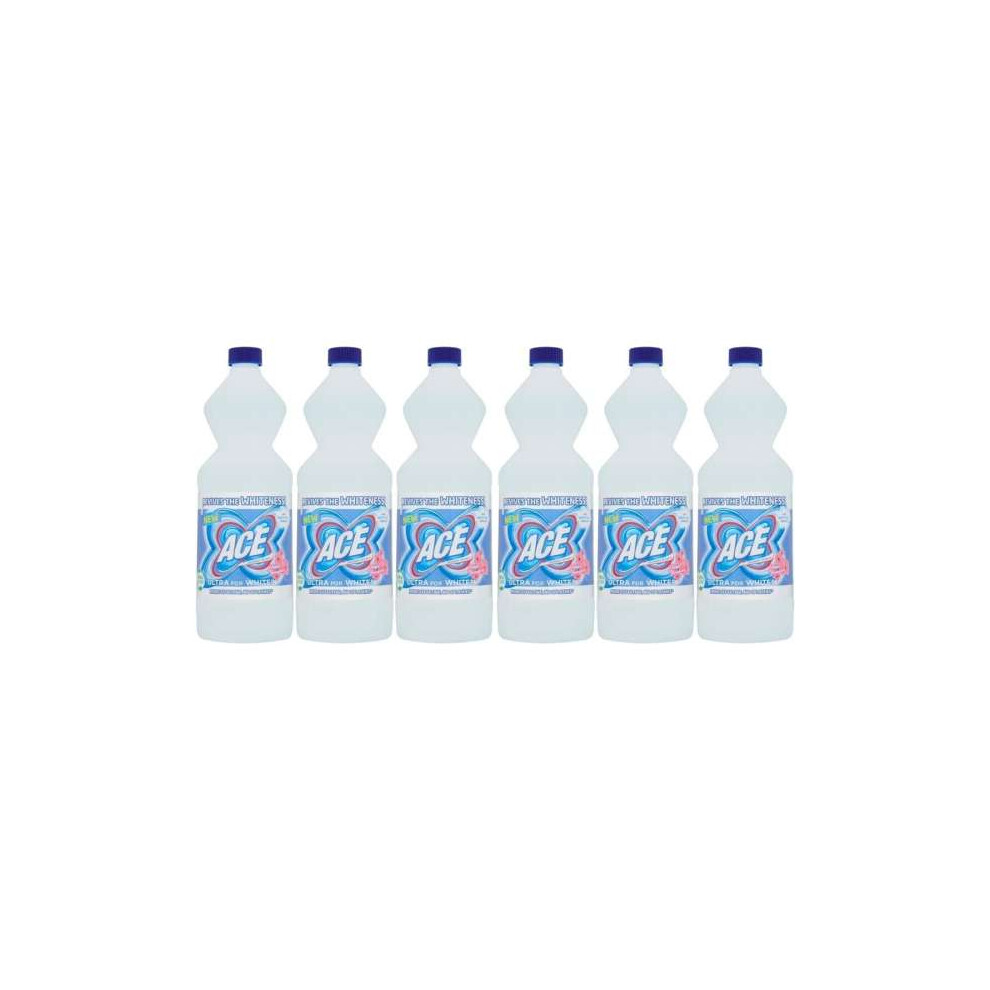 Ace Laundry Bleach Ultra White Floral Bonquet 1L - Pack of 6