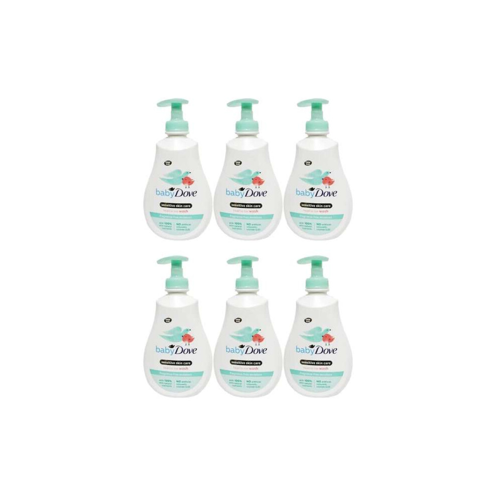 Baby Dove Heat To Toe Wash Sensitive Moisture Fragrance Free 400ML - Pack of 6