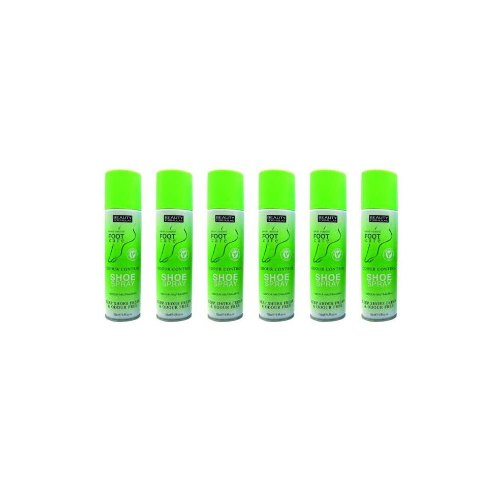 Beauty Formula Shoe Spray Odour Control 150ml - Pack of 6