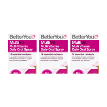 BetterYou Multi Vitamin Daily Oral Spray MultiVit 25ml - Pack of 3