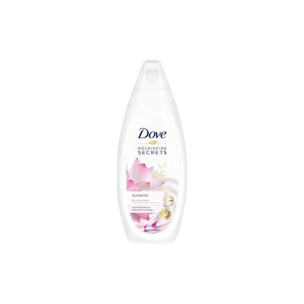 Dove Body Wash Shower Gel Glowing Lotus Flower & Rice Water 225ml