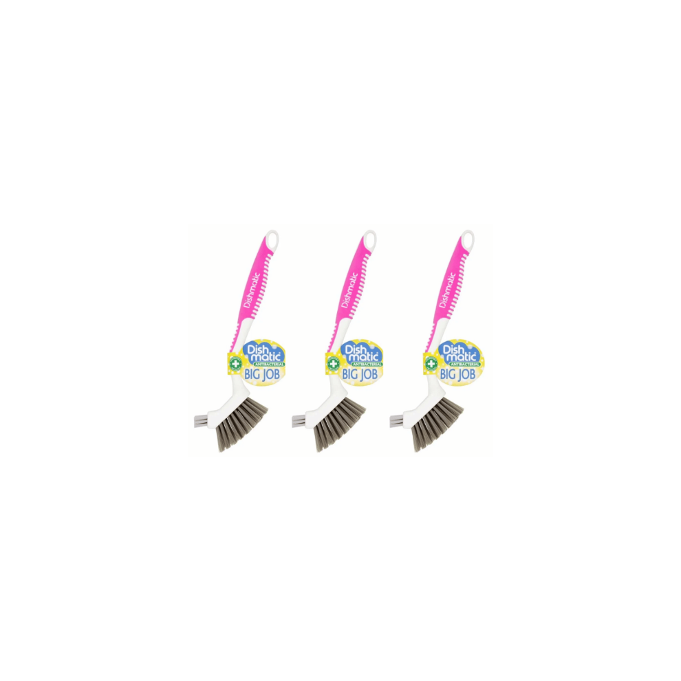 Dishmatic Cleaning Brush Big Job Pink - Pack of 3