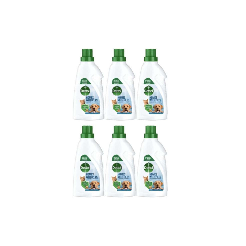 Dettol Laundry Senitiser Homes With Pets 750ml - Pack of 6