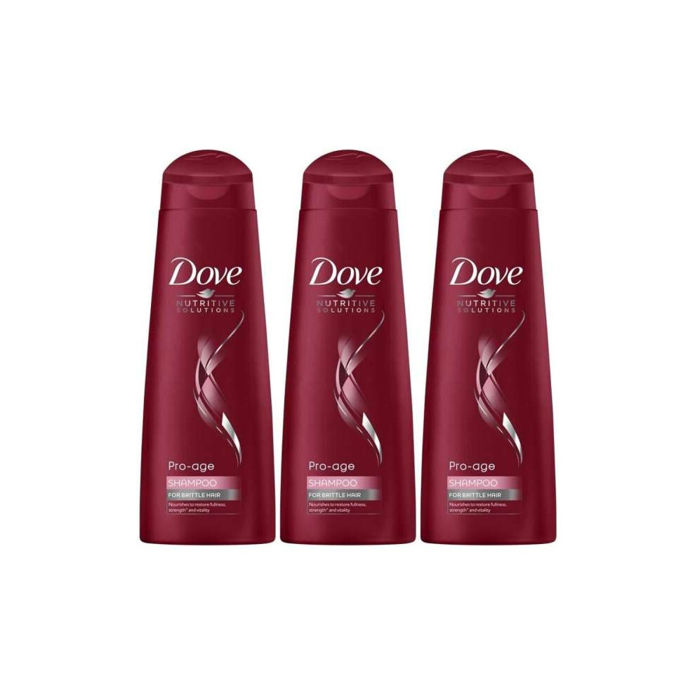Dove Shampoo Pro-Age For Brittle Hair 250ml - Pack of 3