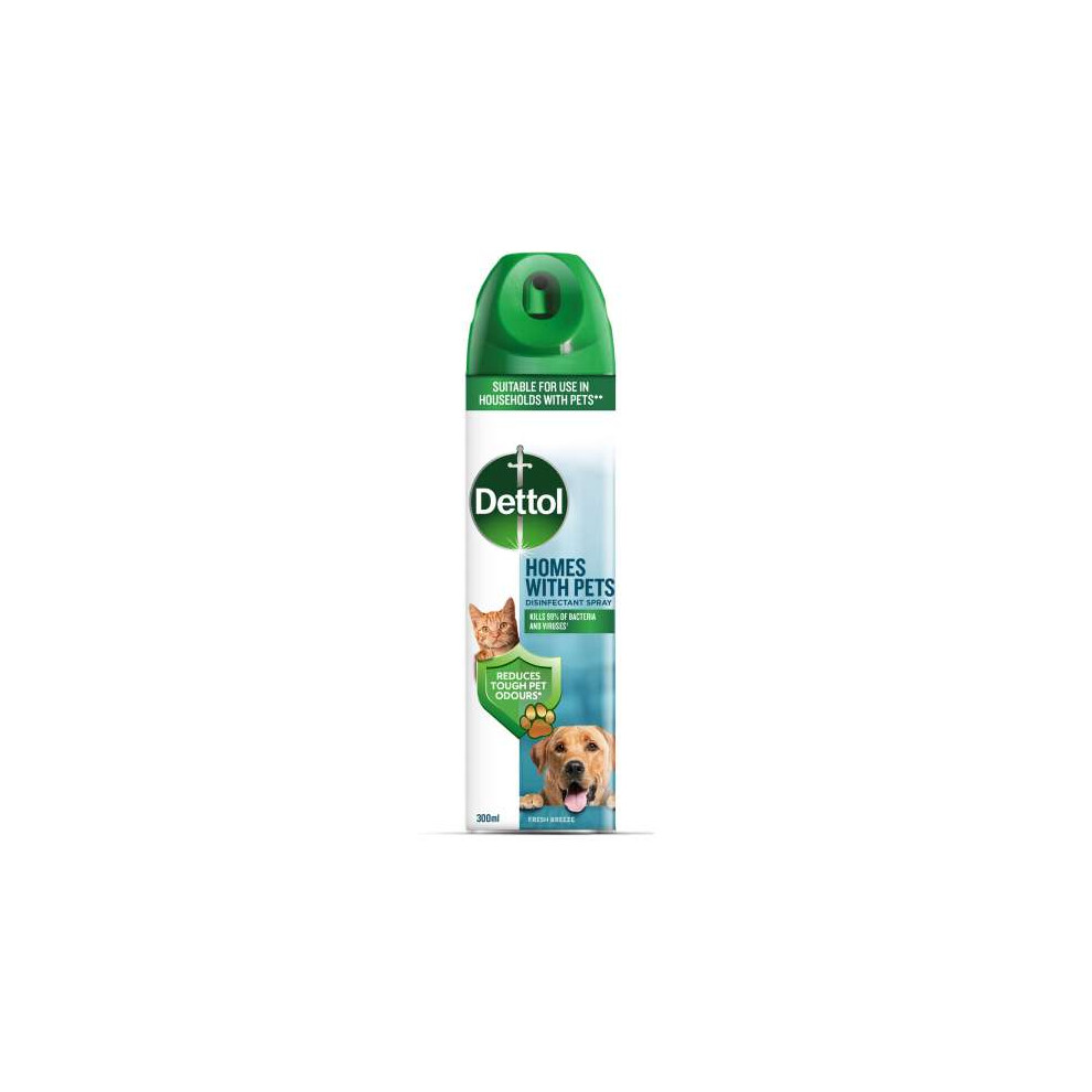 Dettol Disinfectant Spray Homes With Pets Fresh Breeze 300ml