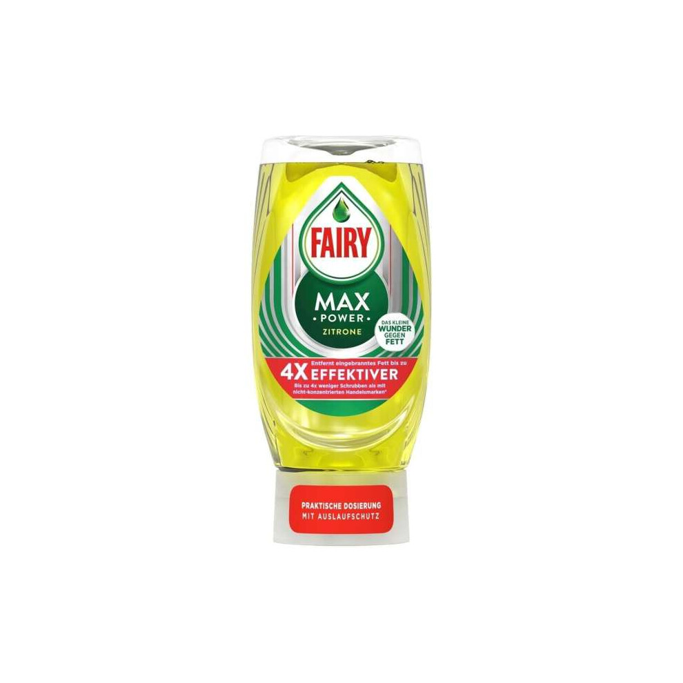 Fairy Dishwasher Washing Up Liquid Max Power Lemon 370ml