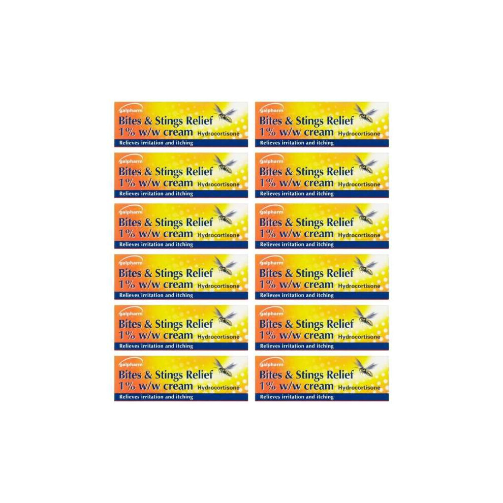 Galpharm Bites & Stings Relief Cream Hydrocortisone 10gm - Pack Of 12