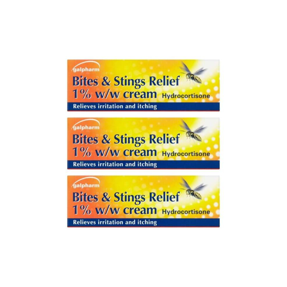 Galpharm Bites & Stings Relief Cream Hydrocortisone 10gm - Pack of 3