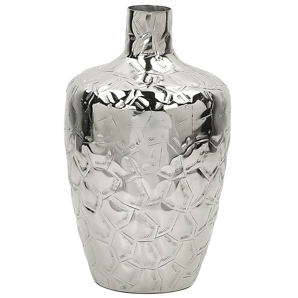 Flower Vase INSHAS Metal 39 cm Silver