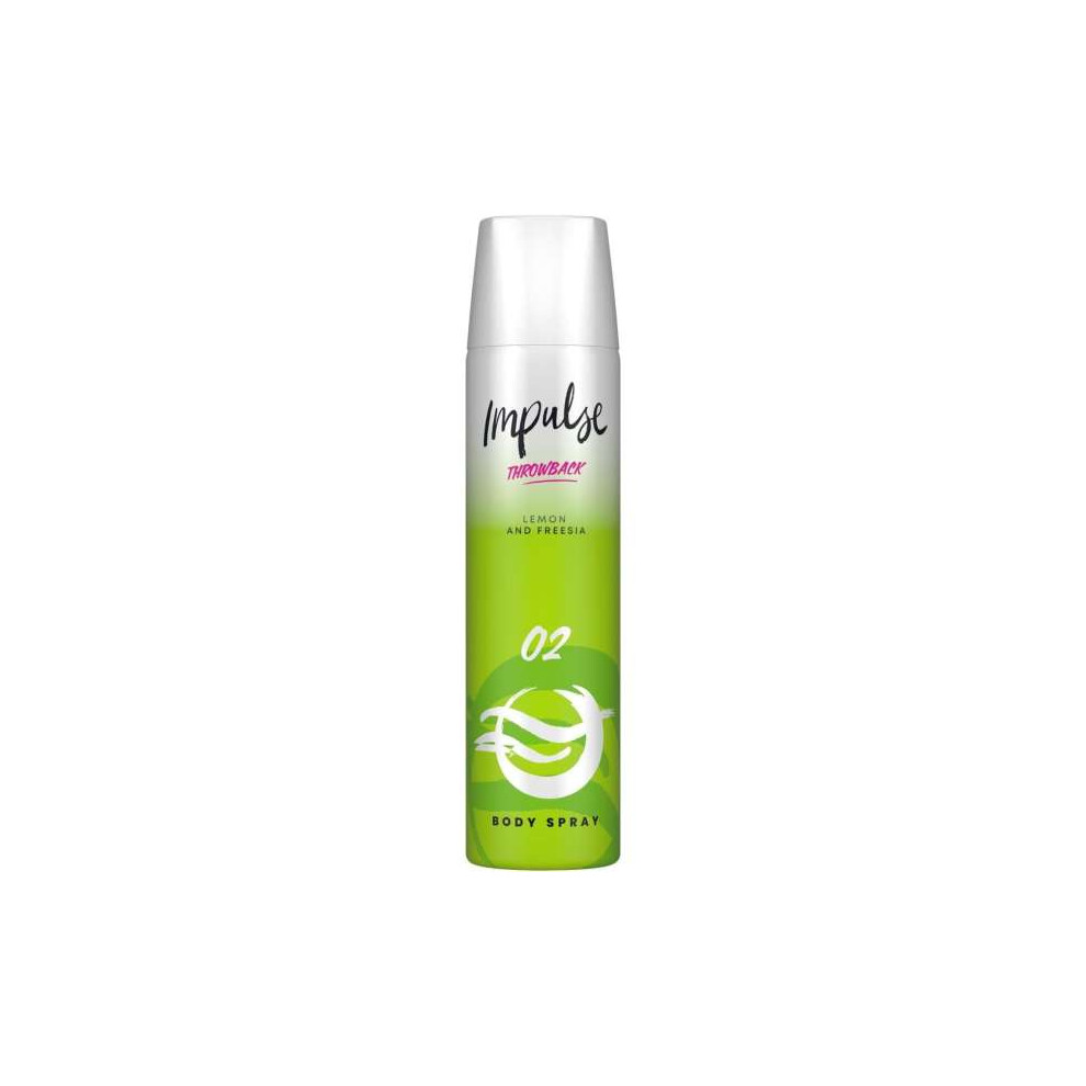 Impulse Lemon & Freesia Throwback Body Spray 75ml