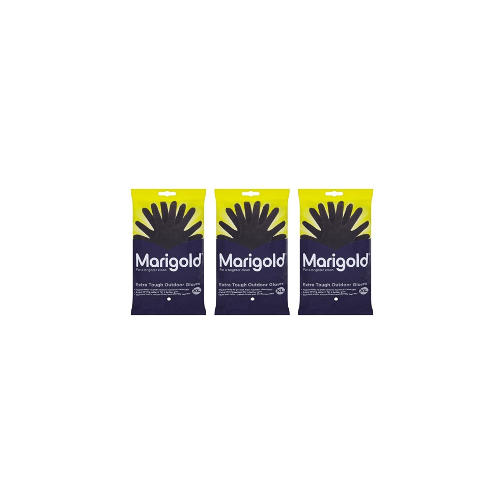 Marigold Extra Tough Outdoor Cleaning Rubber Gloves Extra Large Black - Pack of 3-image-OPC-PDYC5S2-NEW