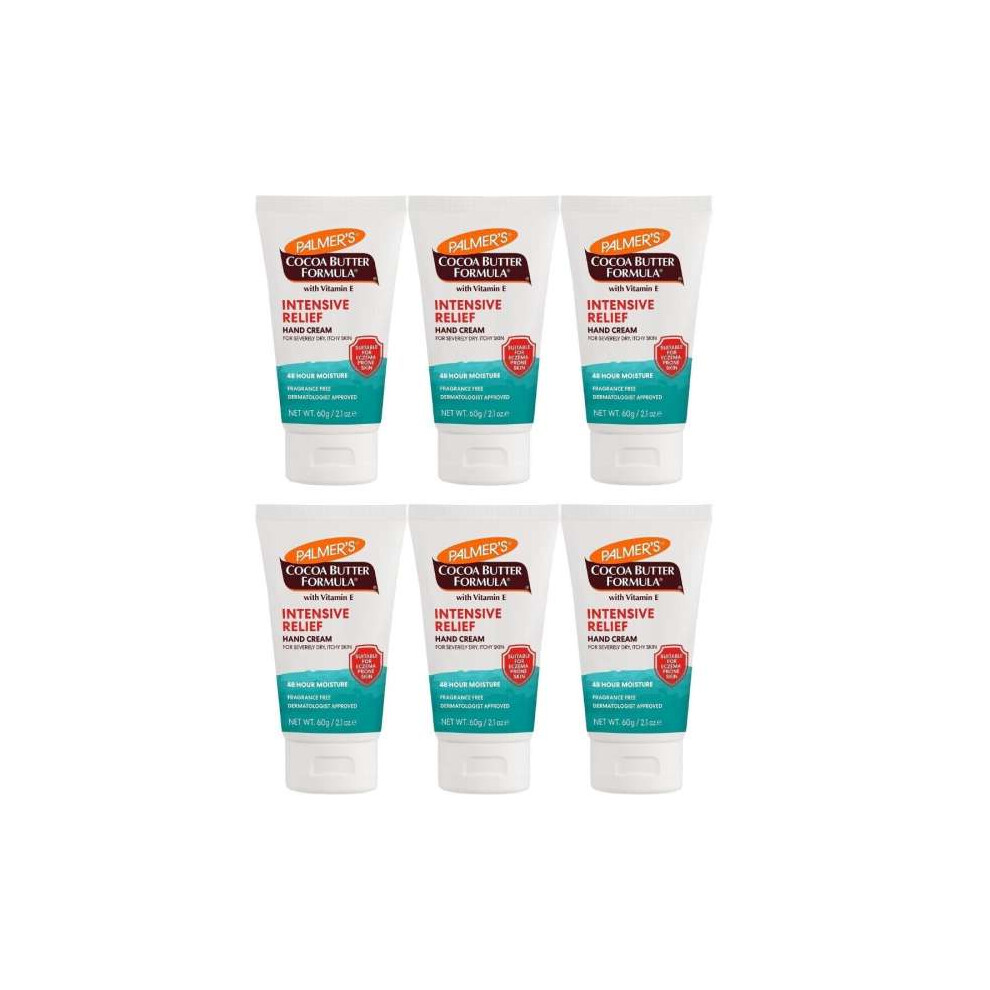 Palmer's Hand Cream Intensive Relief Cocoa Butter with Vitamin E 60g - Pack of 6