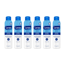 Sanex Dermo Antiperspirant Deodorant Spray Extra Control 250ml - Pack of 6