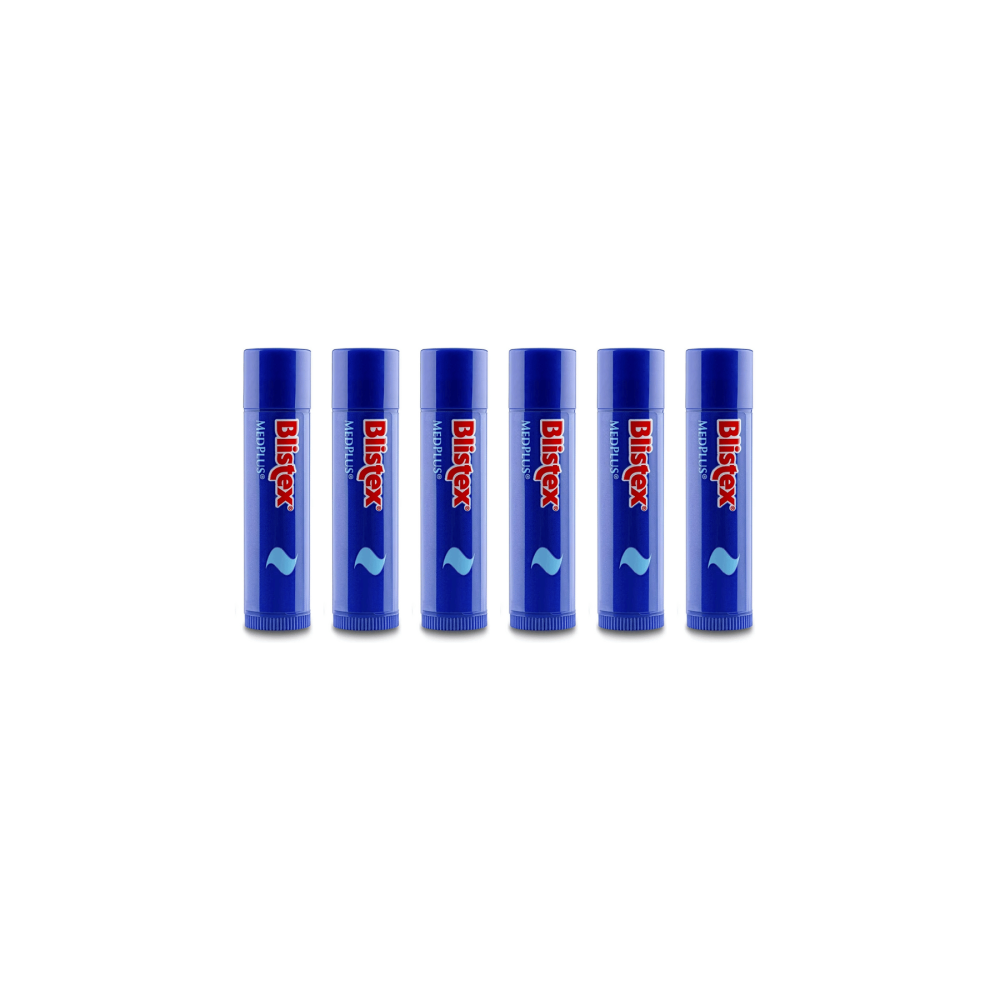 Blistex Medplus Stick Lip Balm 4.25G - Pack Of 6 - Soothes, Hydrates & Protects Dry, Chapped Lips With Menthol & Camphor