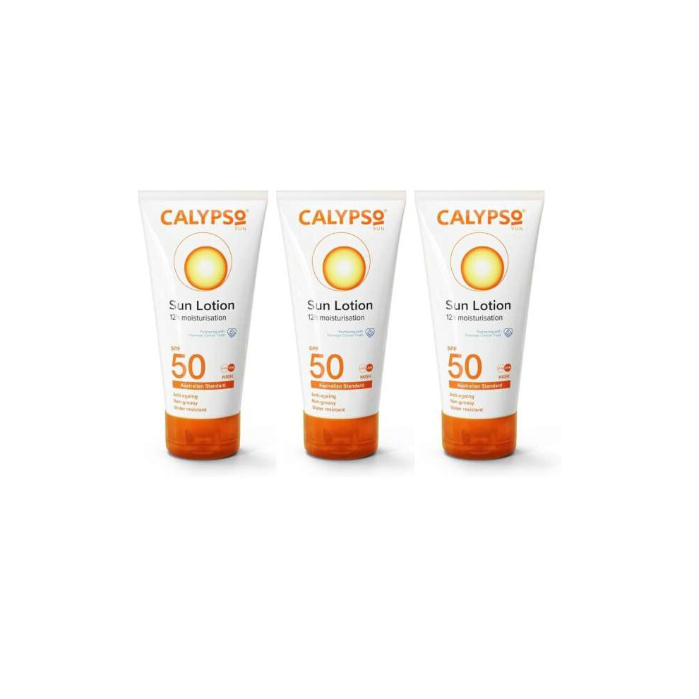 Calypso Sun Lotion SPF50 Australian Standard 150ML - Pack of 3