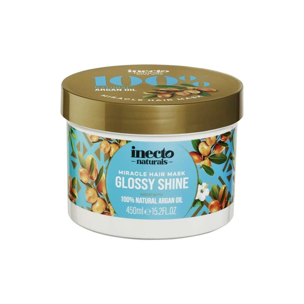 Inecto Hair Mask Miracle Glossy Shine Argan Oil 450Ml