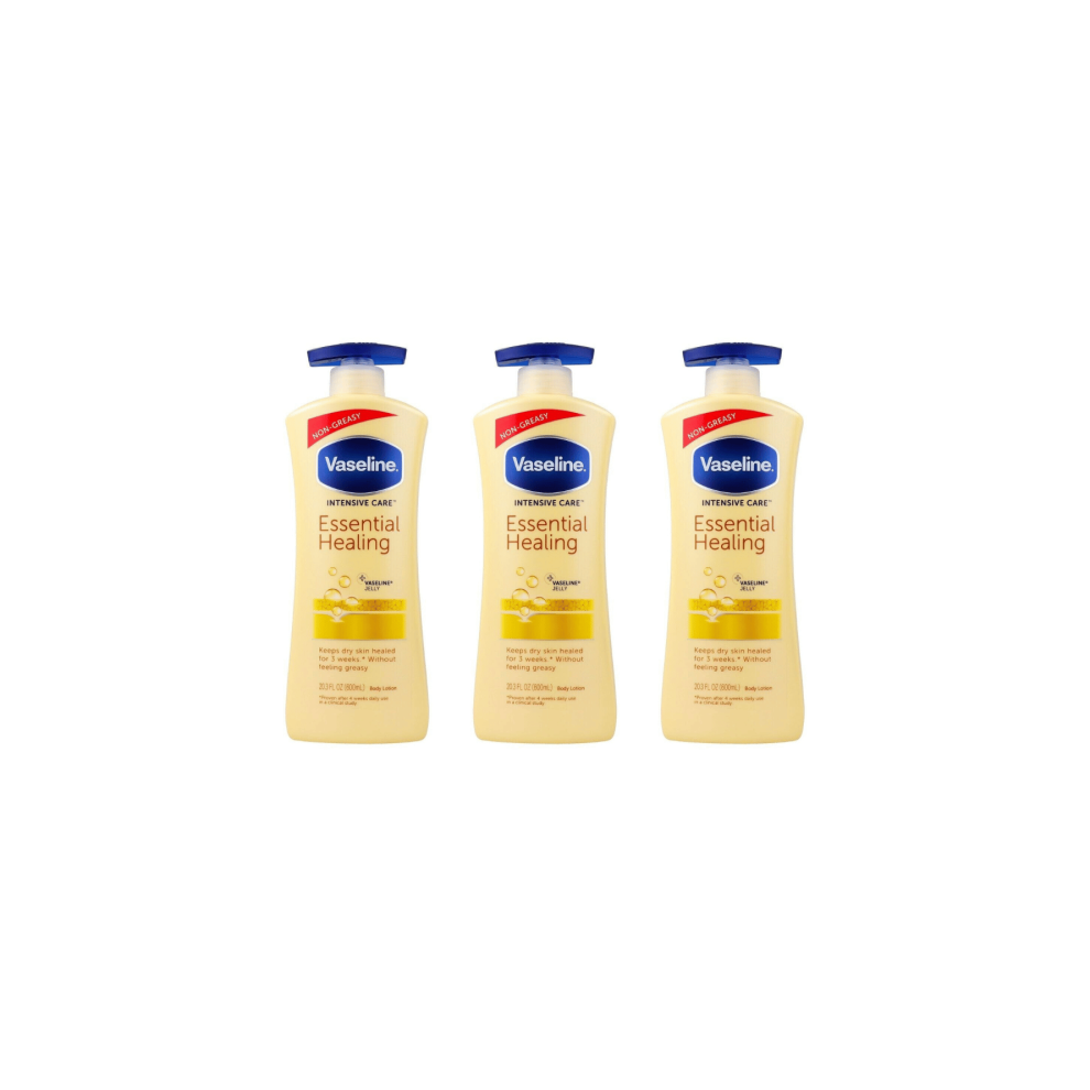 Vaseline Intensive Care Essential Healing Lotion 600ml - Pack of 3