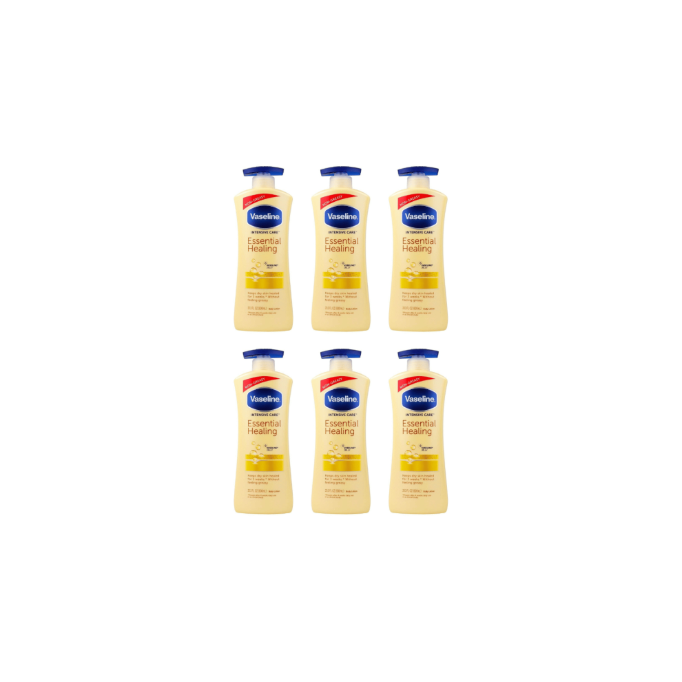 Vaseline Intensive Care Essential Healing Lotion 600ml - Pack of 6