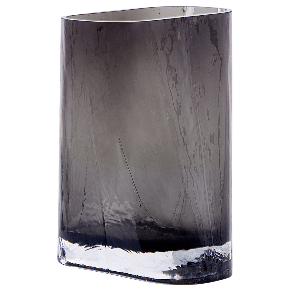 Flower Vase MITATA Glass 20 cm Grey