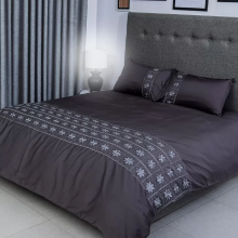 Flax Linen Bella Design Duvet Cover set Charcoal ( King )