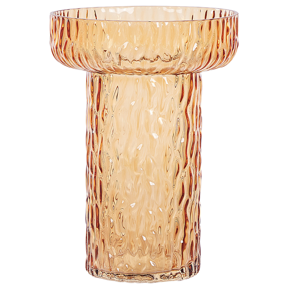 Flower Vase PLATANIA Glass 20 cm Orange
