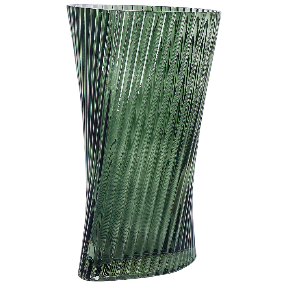 Flower Vase MARPISSA Glass 26 cm Dark Green
