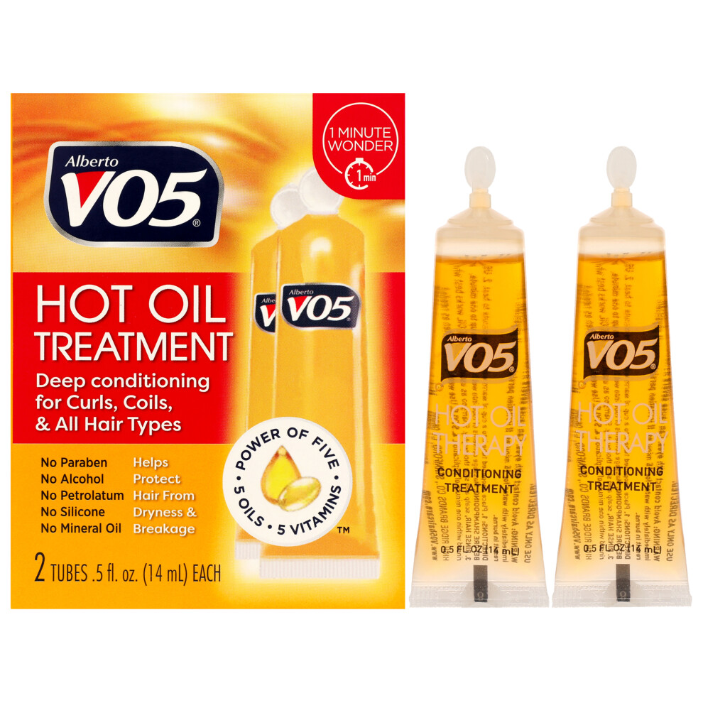 Hot Oil Treatment by Alberto VO5 for Unisex - 2 x 0.5 oz Treatment