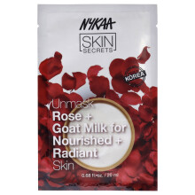 Skin Secrets Tuchmaske  Rose und Ziegenmilch von Nykaa Naturals fr Frauen  1 Stck Maske
