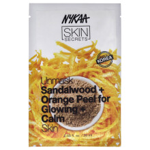 Skin Secrets Bubble Sheet Mask – Sandelholz und Orangenschale von Nykaa Naturals für Damen – 0,68 oz Maske