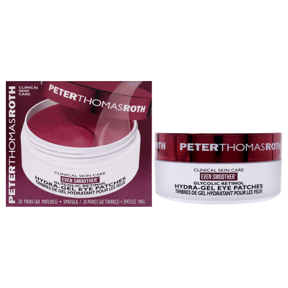 Even Smoother Glycolic Retinol Hydra-Gel Eye Patches by Peter Thomas Roth for Women - 30 count Pair Eye Patches
