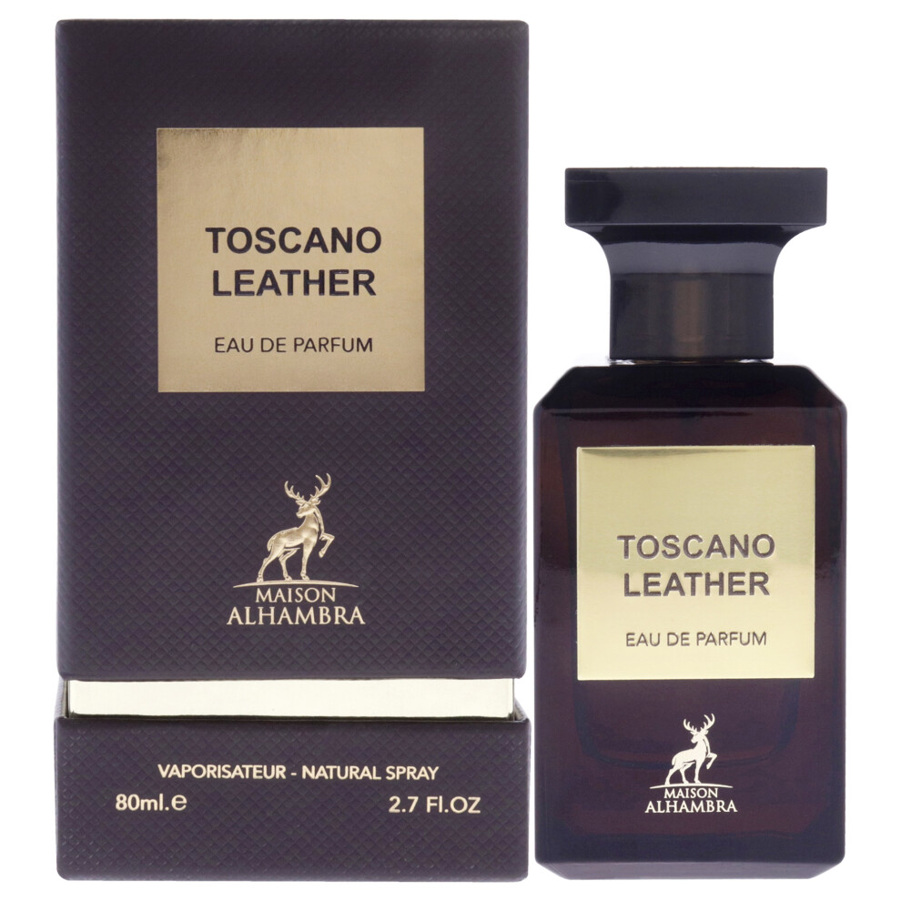 Toscano Leather by Maison Alhambra for Men - 2.7 oz EDP Spray