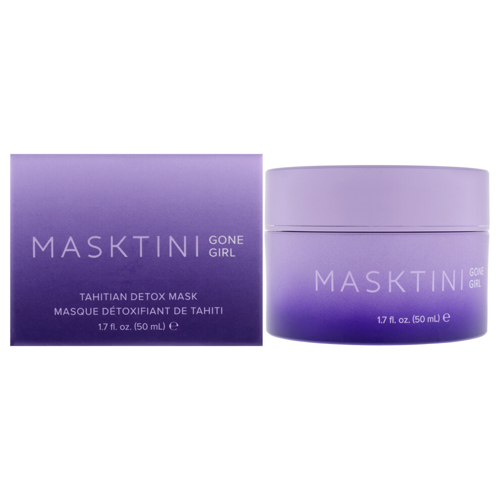 Masktini Gone Girl Tahitian Detox Mask 1,7 Uncji - Przeciwstarzeniowe Maski Do Twarzy - Czarna Glowica - Usuwa Zanieczyszczenia - Oczyszcza Pory-image