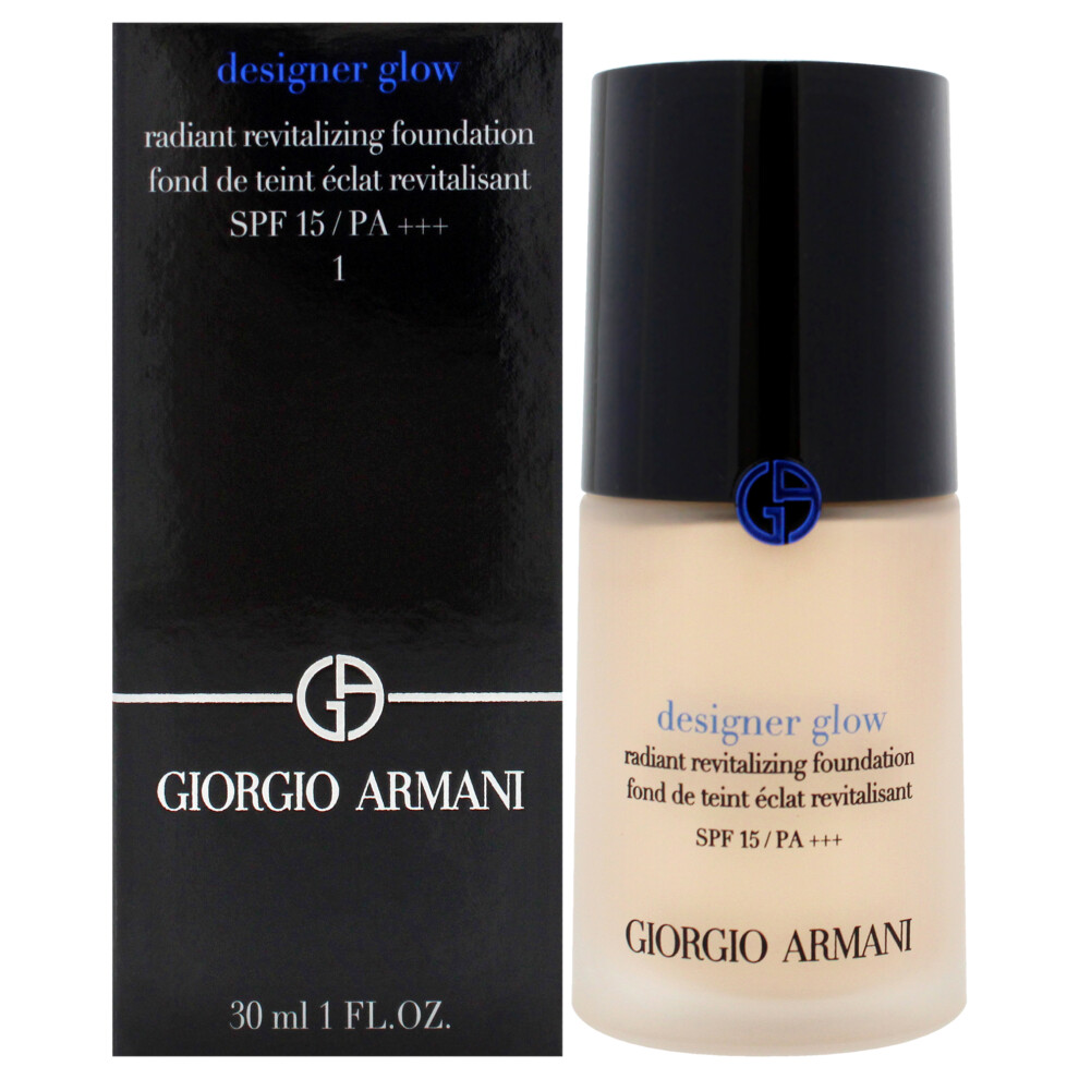 Designer Glow Radiant Revitalizing Foundation SPF 15 PA Plus - 1 by Giorgio Armani for Women - 1 oz Foundation