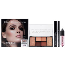 Naturligt komplett ögon- och läppset av BCBGeneration Cosmetics för kvinnor - 4 delar 0,38oz ögonskuggepalett, 0,04oz eyeliner, 0,27oz volymmas