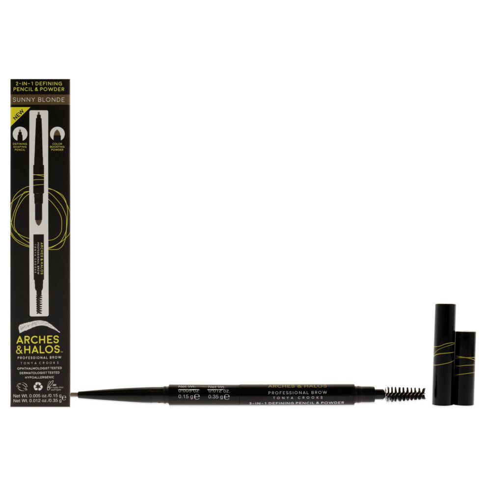 Arches And Halos 2-In-1 Defining Eyebrow Pencil And Powder - Sunny Blonde By For Women - 0.017 Oz Makeup