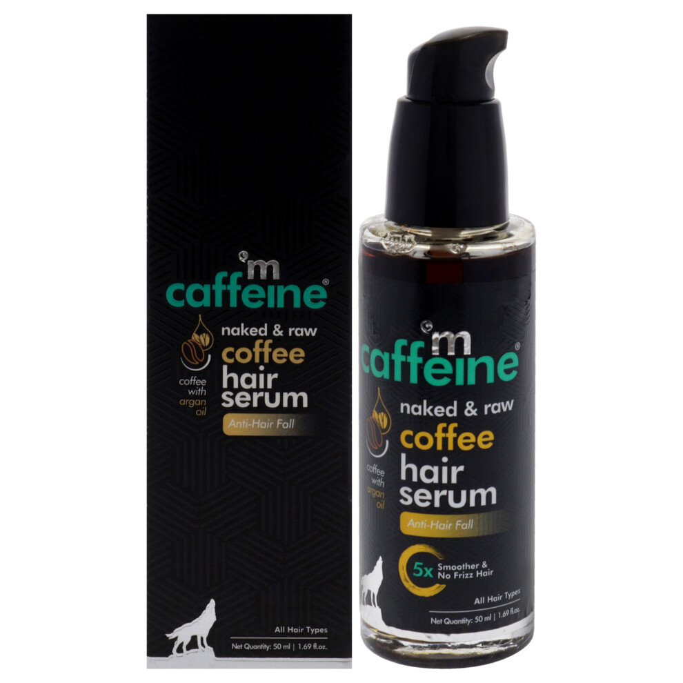 Naked and Raw Coffee Hair Serum - Argan Oil by mCaffeine for Unisex - 1.69 oz Serum