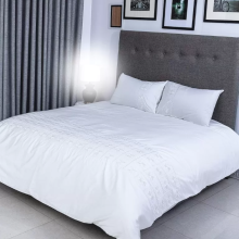Flax Linen Bella Design Duvet Cover set White (Double )