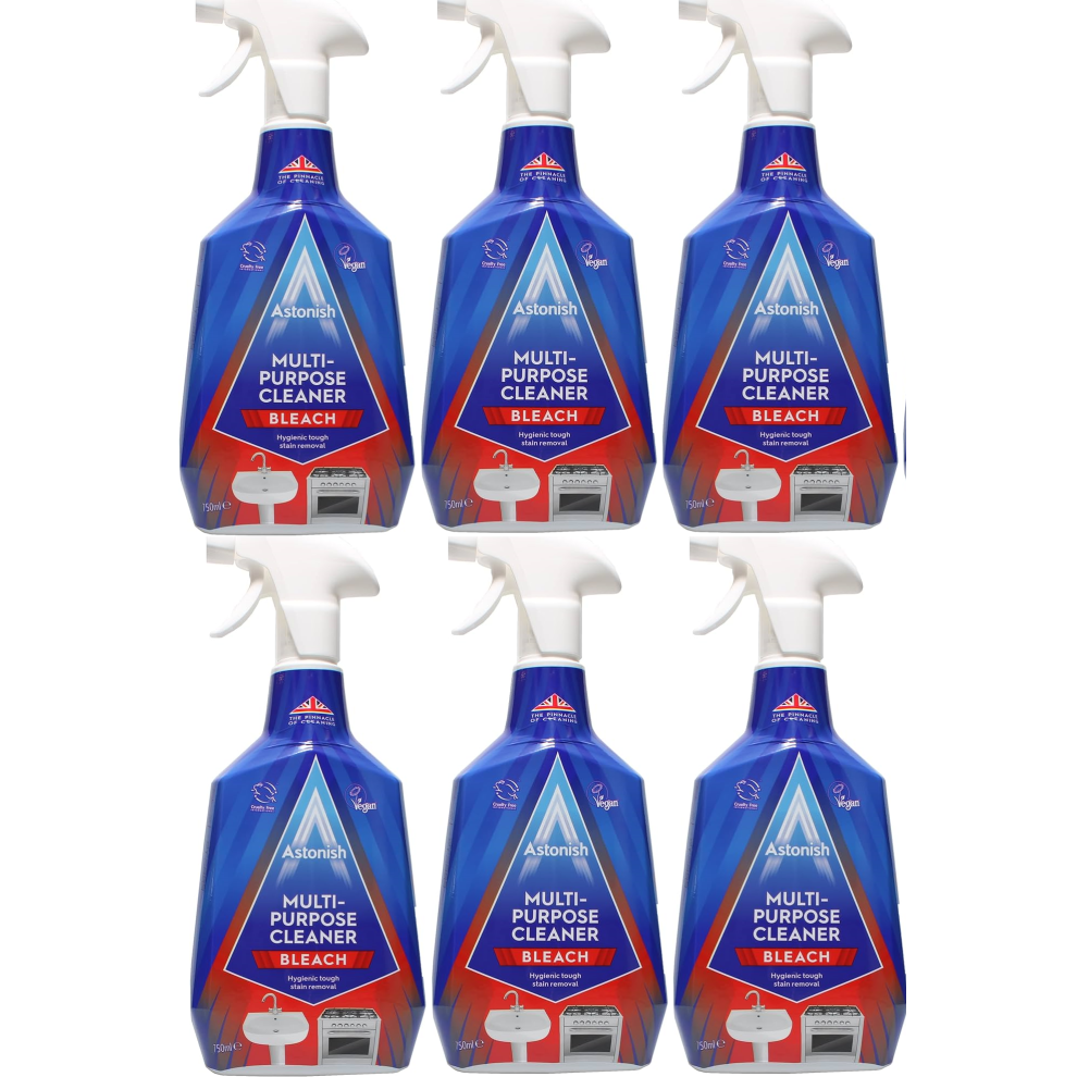 Astonish Multi-Purpose Cleaner with Bleach Cleaning Spray 6x 750ml Bulk Buy