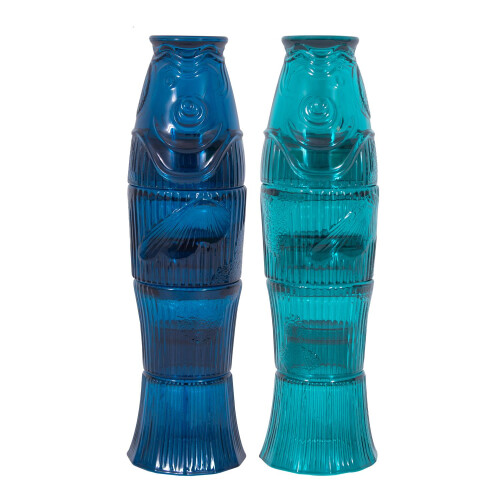 AM2289: 4-Pack Stackable Fish-Design Drinking Glasses, Soda Glass, 160–220ml, Ideal for Summer Parties