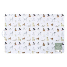 Anti Slip Dog Print Food Drink Bowl Placemat Pet Puppy Green