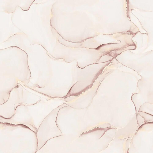 Muriva Muriva Elysian Marble Pink Wallpaper Modern Metallic Gold Effect