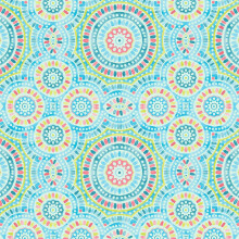 AS Creation Vibrant Mosaic Wallpaper Flowers Blue Green Vinyl