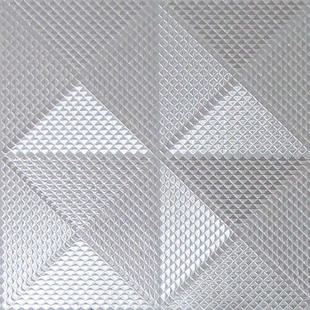 Silver Foil Diamond Geometric Wallpaper Textured Vinyl Shimmer