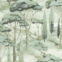 Grandeco Tree Canopy Green Wallpaper Naturistic Textured Vinyl