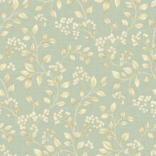 Grandeco Blossom Trail Sage Green Wallpaper Textured Floral  Vinyl