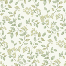 Grandeco Blossom Trail White Wallpaper Textured Floral Vinyl