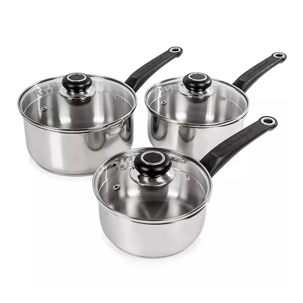 Morphy Richards 3 Piece Pan Set - Stainless Steel - Induction 970003 Equip Range