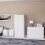 Vida Designs (White) Denver 4 Piece Bedroom Set Drawer Chest Wardrobe 4 1